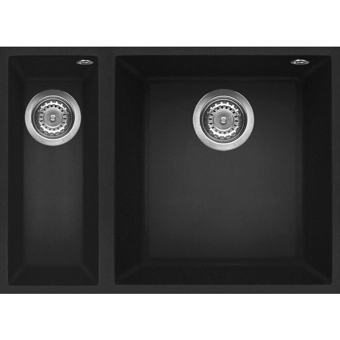 elleci Quadra 150 Sottotop Quadra Sottotop Undermount sink 56 x 44 - granitek - black
