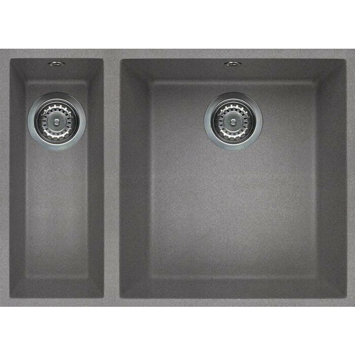 elleci Quadra 150 Sottotop Quadra Sottotop Undermount sink 56 x 44 - granitek - cement