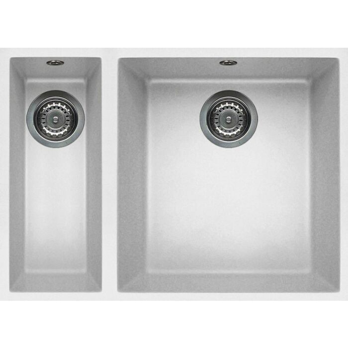 elleci Quadra 150 Sottotop Quadra Sottotop Undermount sink 56 x 44 - granitek - white