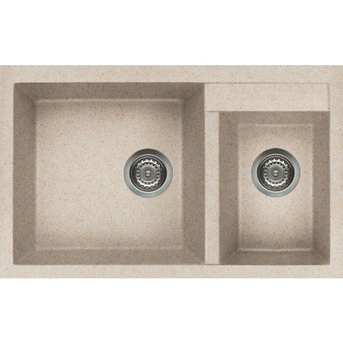 elleci Quadra 440 Quadra Standard Lavello incasso 82 x 50 - granitek - avena