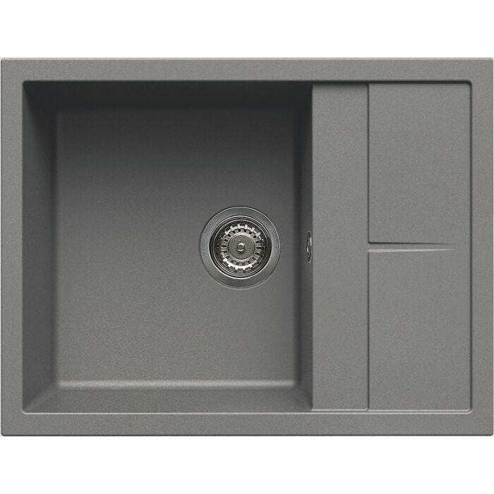 elleci Unico 125 Unico Einbauwaschbecken 65 x 50 - Granit - Zement - reversibler Tropf