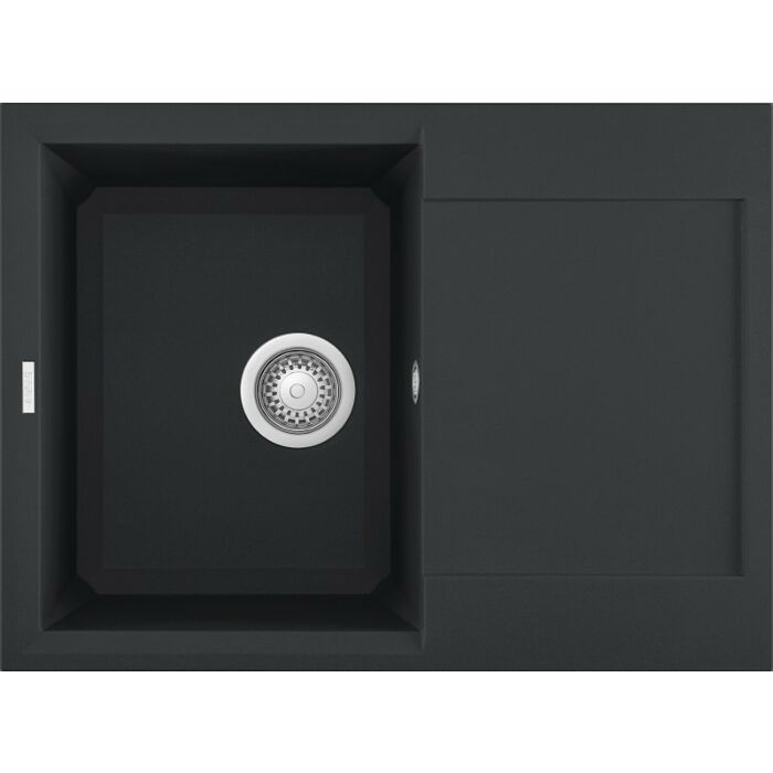 elleci Easy 135 Easy Einbauwaschbecken 68 x 50 - Granit - Anthrazit - umschaltbarer Abtropffläche