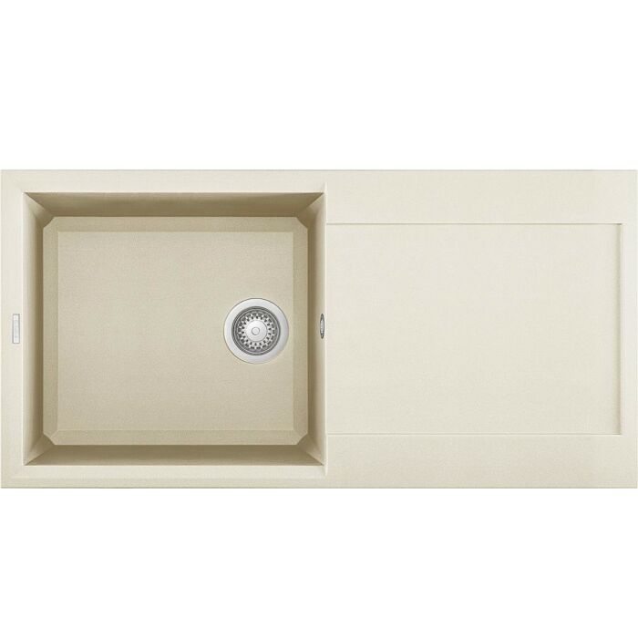 elleci Easy 480 Easy Lavello incasso 100 x 50 - granitek - bianco antico - gocciolatoio reversibile