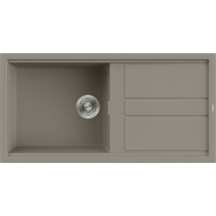 elleci Best 480 Lavello incasso 100 x 51 - keratek plus - dove grey - gocciolatoio reversibile