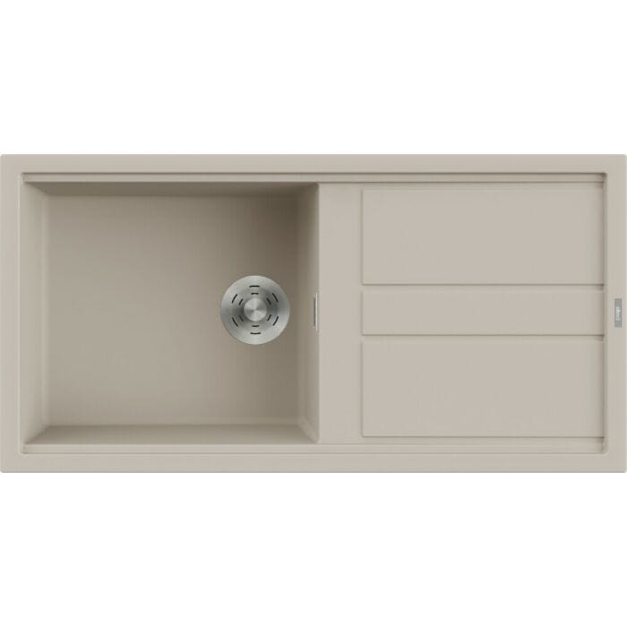 elleci Best 480 Lavello incasso 100 x 51 - keratek plus - champagne - gocciolatoio reversibile