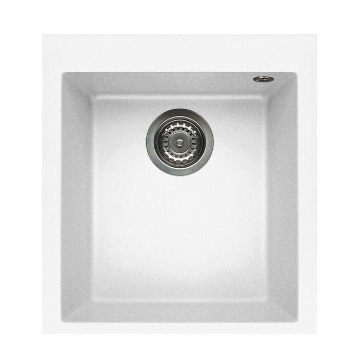 elleci Quadra 100 Quadra Standard Built-in sink 41 x 50 - keratek plus - white
