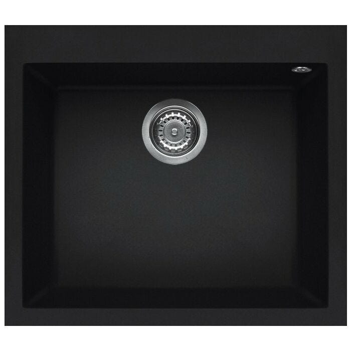 elleci Quadra 105 Quadra Standard Built-in sink 57 x 50 - keratek plus - black