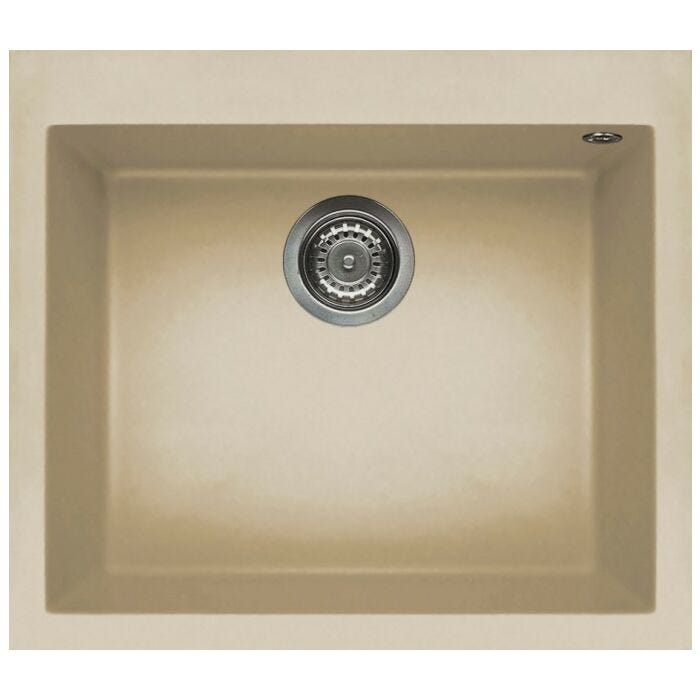 elleci Quadra 105 Quadra Standard 57 x 50 built-in sink - keratek plus - champagne