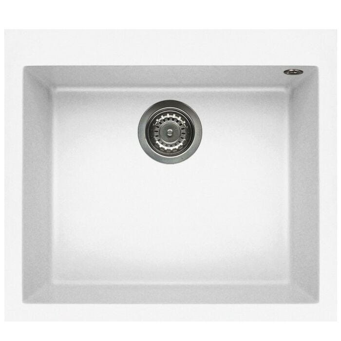 elleci Quadra 105 Quadra Standard 57 x 50 built-in sink - keratek plus - white