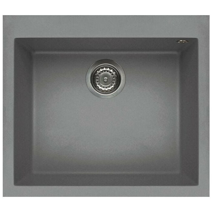 elleci Quadra 105 Quadra Standard Built-in sink 57 x 50 - keratek plus - light gray
