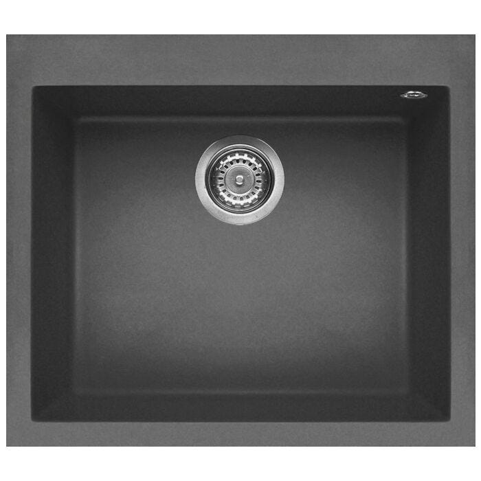 elleci LKQ13099BIN Quadra Standard Built-in sink 57 x 50 cm - keratek plus - dark grey