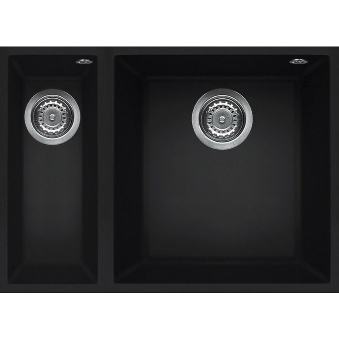 elleci Quadra 150 Sottotop Quadra Sottotop Undermount sink 56 x 44 - keratek plus - black