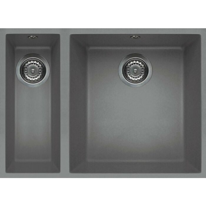 elleci Quadra 150 Sottotop Quadra Sottotop 56 x 44 under-sink sink - keratek plus - light gray