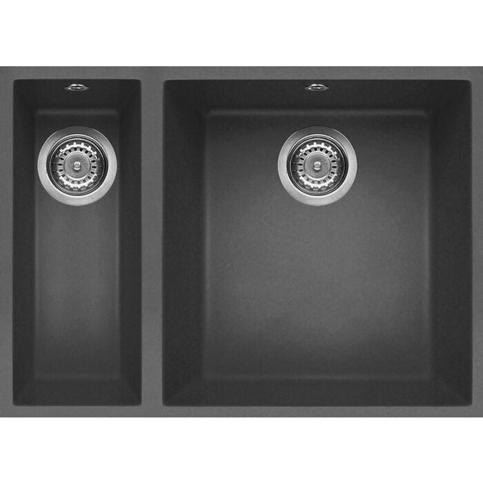 elleci Quadra 150 Sottotop Quadra Sottotop Undermount sink 56 x 44 cm - keratek plus - dark gray