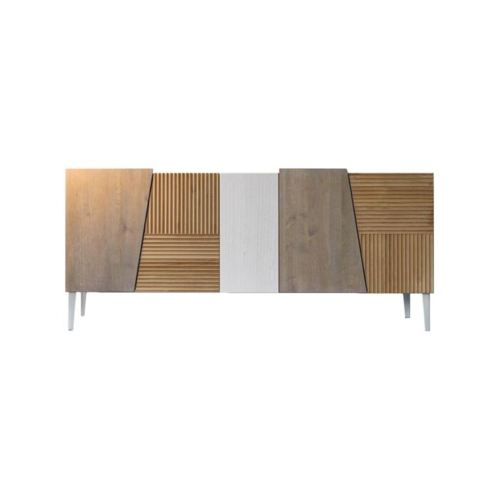devina nais ZERO.16 Living & More Solid wood sideboard with 5 doors | 5 doors and 1 drawer and iron feet