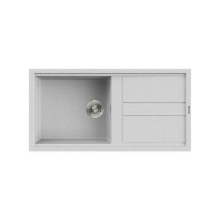 elleci Best 480 Lavello incasso 100 x 51 cm - metaltek - aluminium - gocciolatoio reversibile