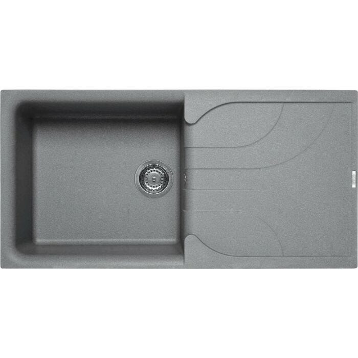 elleci Ego 480 Ego Built-in sink 100 x 50 cm - metaltek - titanium - reversible drip