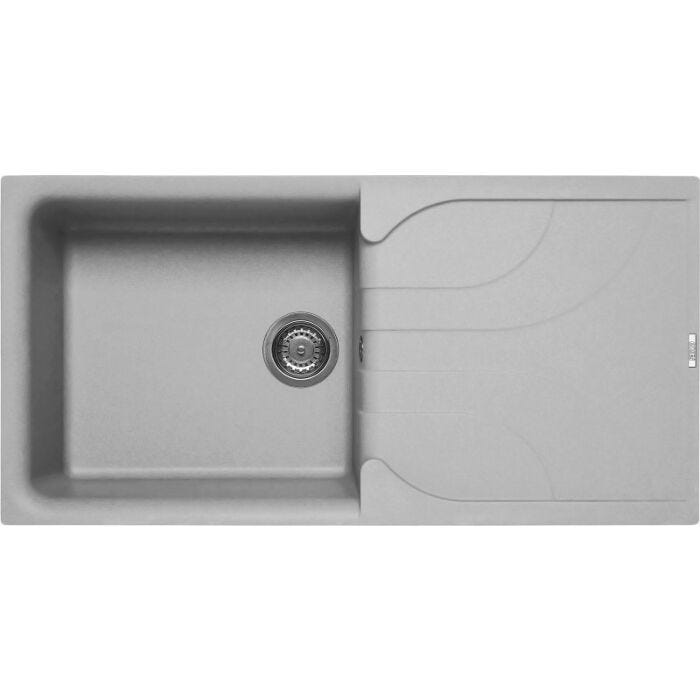 elleci Ego 480 Ego Built-in sink 100 x 50 cm - metaltek - aluminum - reversible drip