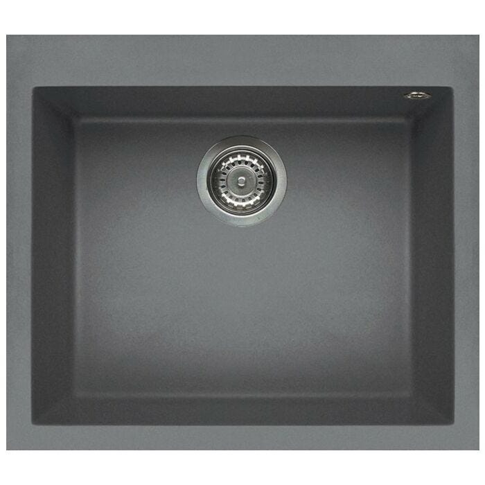 elleci Quadra 105 Quadra Standard Recessed sink 57 x 50 cm - metaltek - titanium