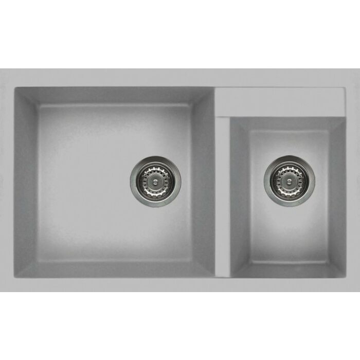 elleci Quadra 440 Quadra Standard Lavello incasso 82 x 50 - metaltek - aluminium