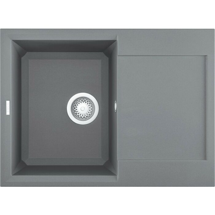 elleci Easy 135 Easy Einbauspüle 68 x 50 cm - Metaltek - Titan - reversibler Tropf