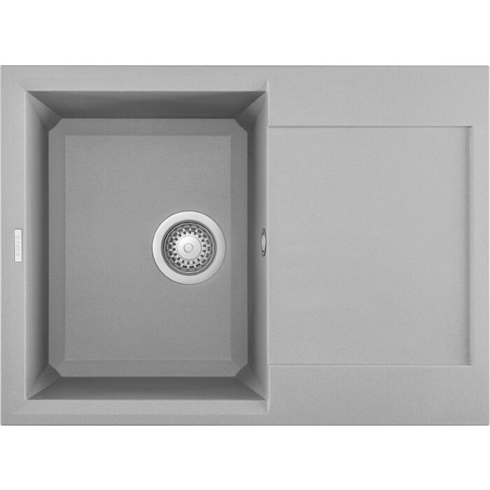 elleci Easy 135 Easy Einbauspüle 68 x 50 cm - Metaltek - Aluminium - reversibler Tropf