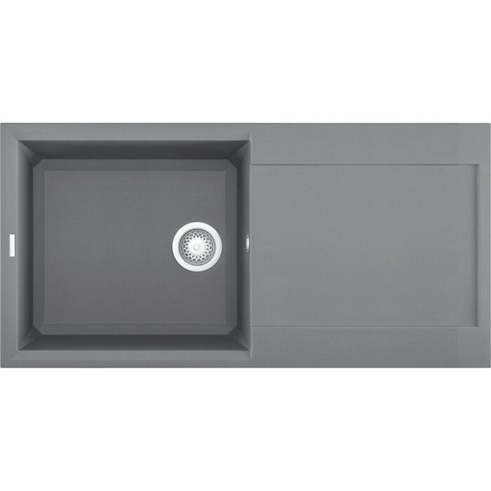 elleci Easy 480 Easy Lavello incasso 100 x 50 cm - metaltek - titanium - gocciolatoio reversibile