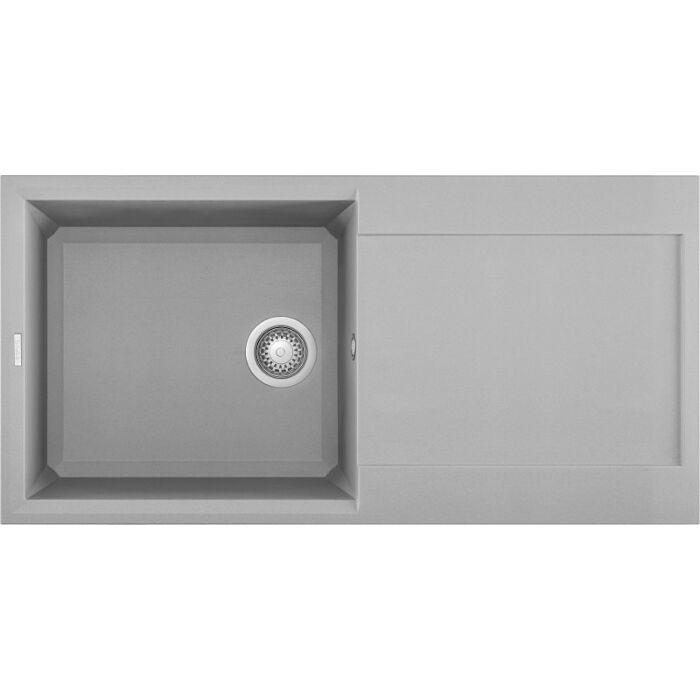 elleci Easy 480 Easy Lavello incasso 100 x 50 cm - metaltek - aluminium - gocciolatoio reversibile