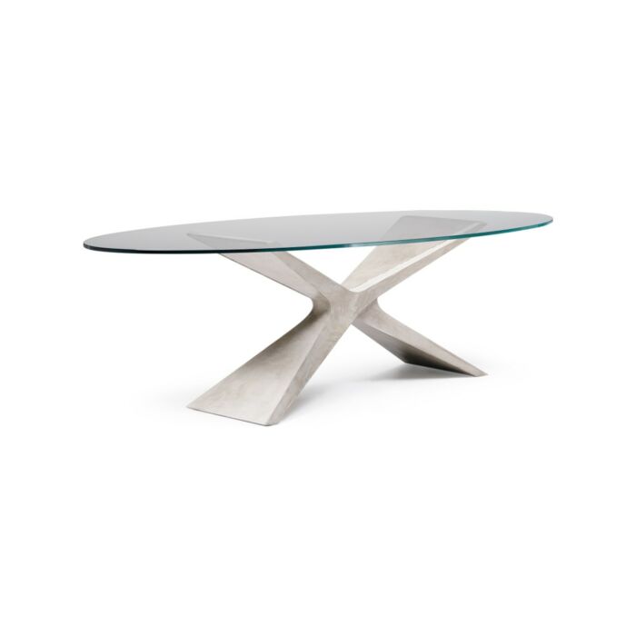 midj NEXUS Tavolo fisso con struttura in materiale plastico e piano rettangolare | a botte | ellittico in legno | vetro | vetroceramica