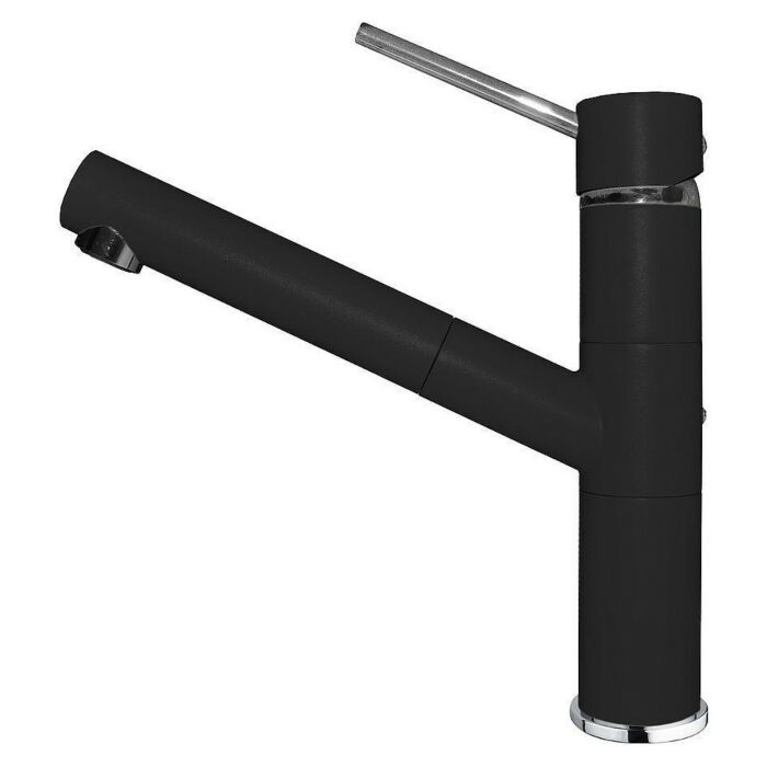 elleci Reno Modern Küchenmischer mit Handbrause - Keratek Plus - schwarz