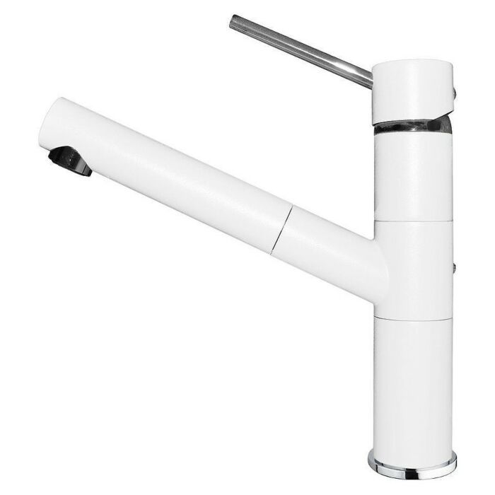elleci Reno Modern Küchenmischer mit Handbrause - Keratek Plus - weiß