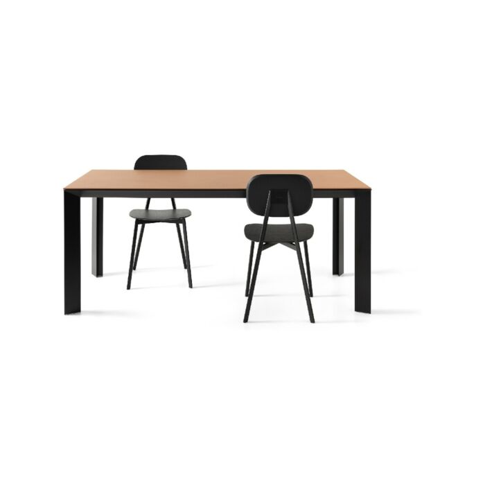 pointhouse DIAMANTE Fixed table | extendable | snack with metal frame and laminate top | glass | wood | fenix | ceramic