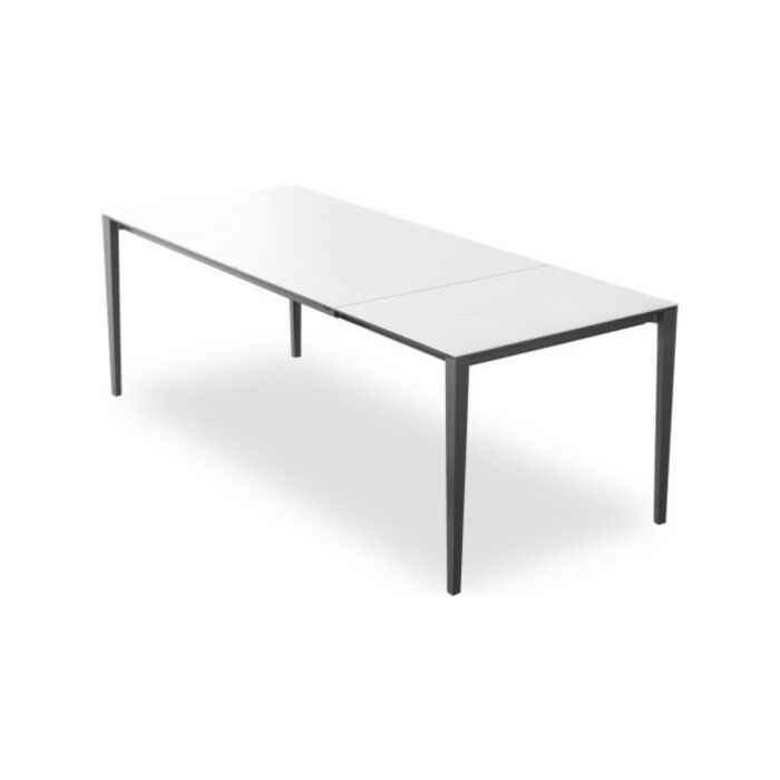 pointhouse FUSION Fester Tisch | ausziehbar mit lackierter Aluminiumstruktur und Laminatplatte | Glas | Holz | Fenix | Keramik