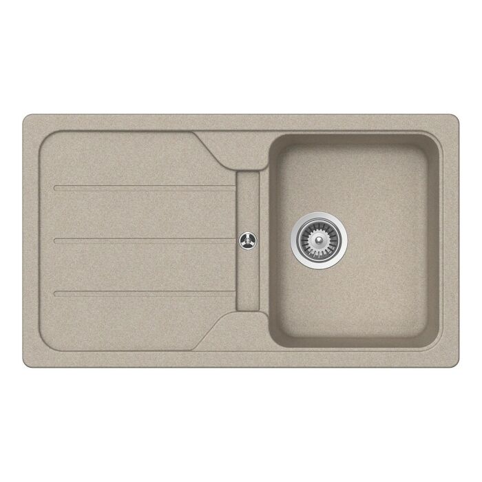 schock FOMD100A58 Formhaus Lavello incasso 860 x 500 con vasca, gocciolatoio a sinistra - avena