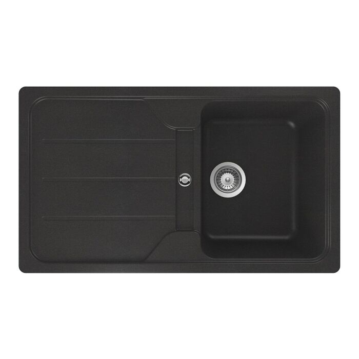 schock FOMD100A51 Formhaus Built-in sink 860 x 500 with bathtub, drainer on the left - anthracite