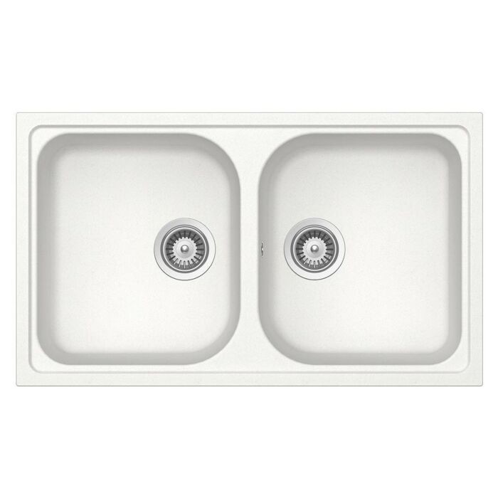 schock FOMN200A07 Formhaus Lavello incasso 860 x 500 con doppia vasca - bianco alpina