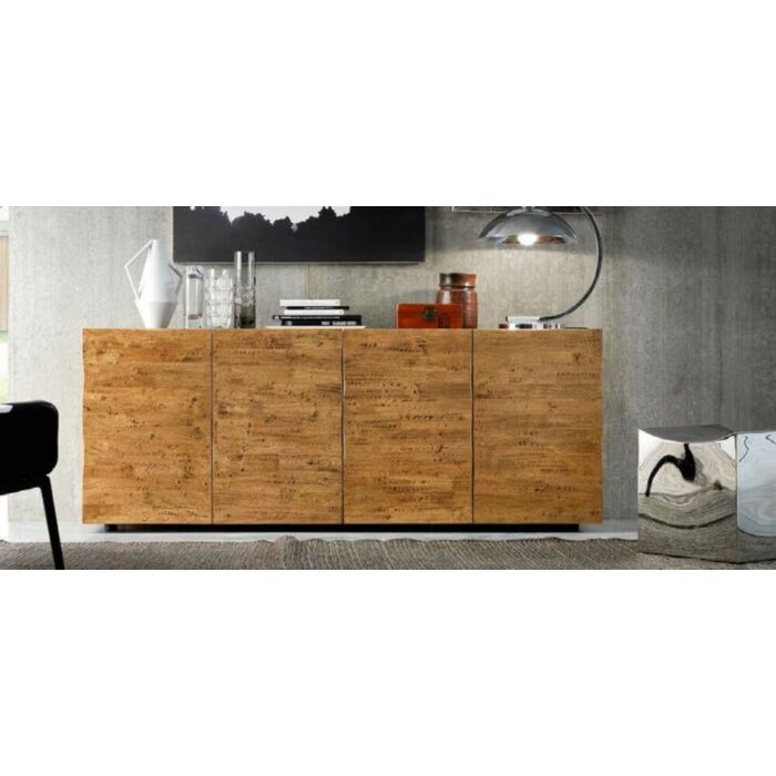 fgf REGULAR Sideboard 3/4 wooden doors with metal feet | glass | polypropylene