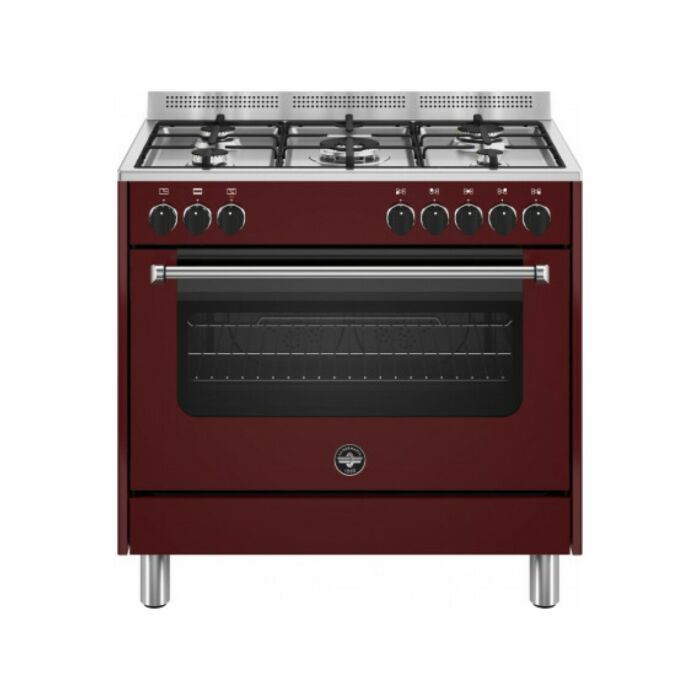 la germania AMN965EVIV/24 Americana Cucina cm. 90 vino 5 fuochi a gas - forno singolo elettrico - vino opaco