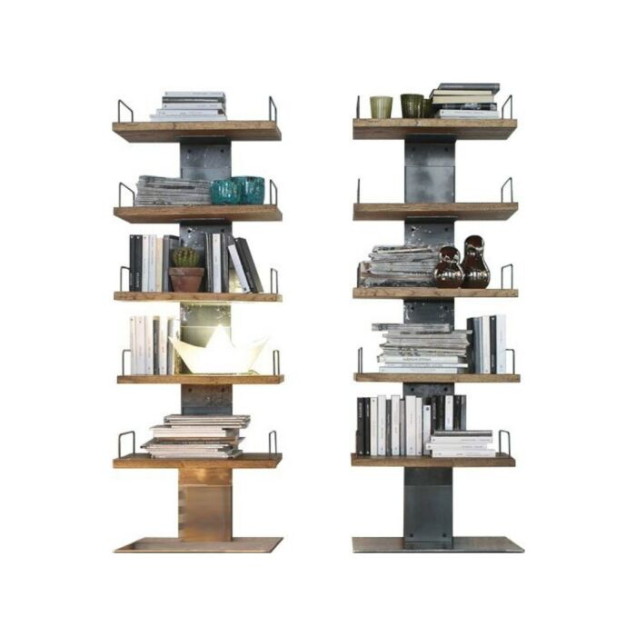 devina nais INFINITY Living & More Bookcase with iron structure and wooden shelves - 2 sizes