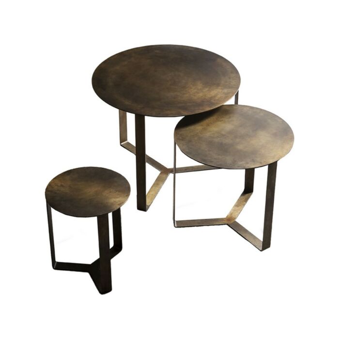 elite TRIS Set of coffee tables - metal structure and top