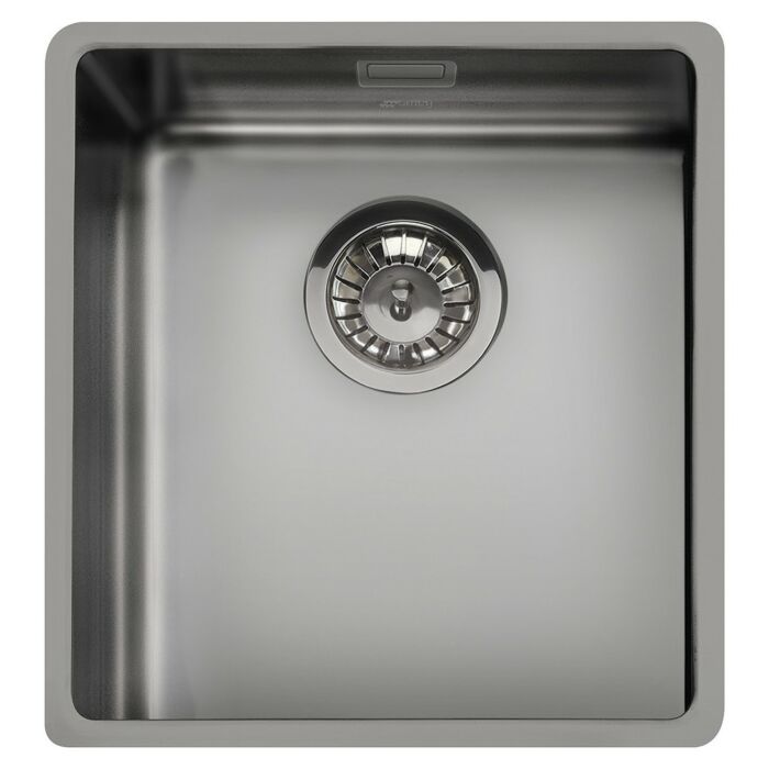 smeg design VSTR34DKX Mira Evier 1 bac cm. 38 x 44 - acier PVD noir