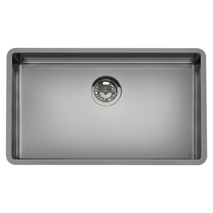 smeg design VSTR71DKX Mira Sink 1 bowl cm. 75 x 44 - black PVD steel