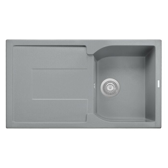 plados telma CX0861 UM 41 - ULTRAMETAL CORAX Lavello 1 vasca + gocciolatoio reversibile 86 x 50 cm - Alluminio