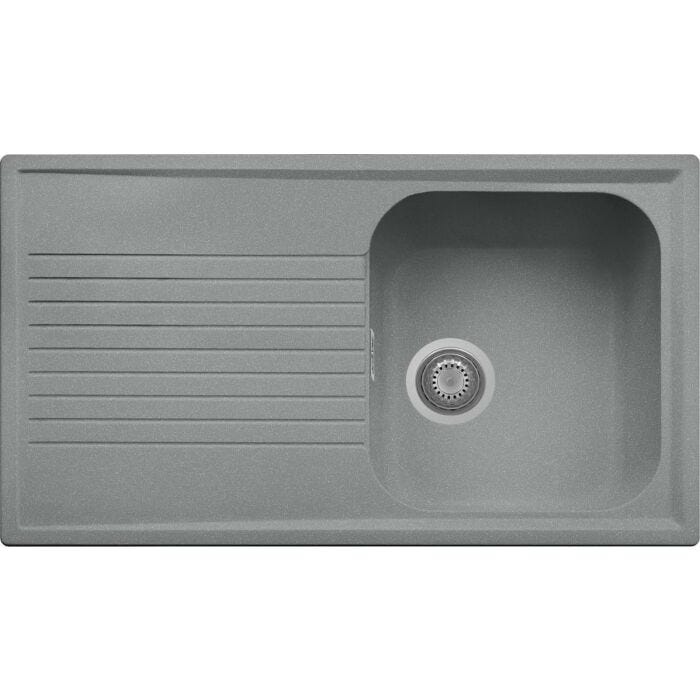 plados telma PL0861 UM 42 - ULTRAMETAL ATLANTIC Lavello 1 vasca + gocciolatoio reversibile 86 x 50 cm - Titanio