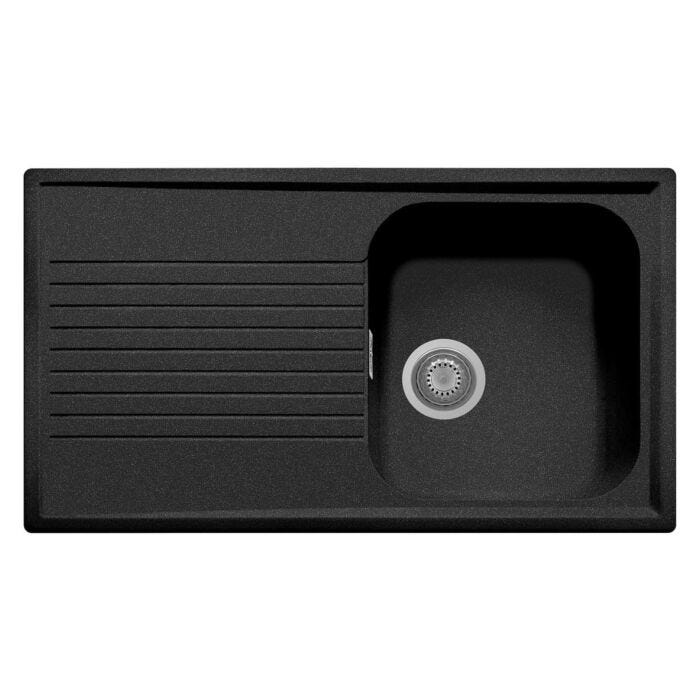plados telma PL0861 UM 44 - ULTRAMETAL ATLANTIC Lavello 1 vasca + gocciolatoio reversibile cm. 86 x 50 - Nero