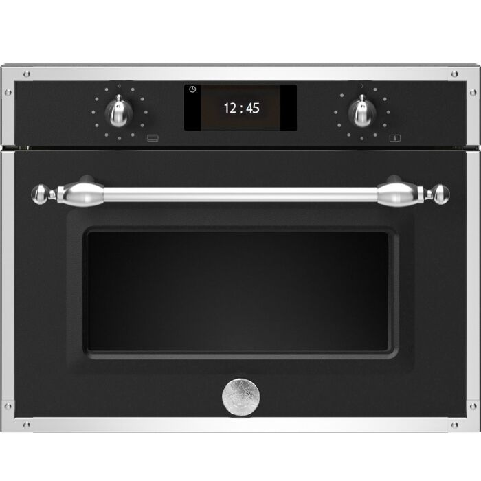 bertazzoni F457HERMWTNE Heritage Four combiné à micro-ondes cm. 60 h. 45 - noir mat