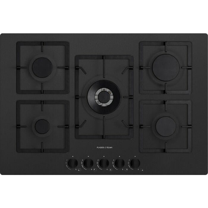 plados telma FLAT75 UG 70 Table de cuisson cm. 75 x 51-4 feux + 1 triple couronne - Noir mat