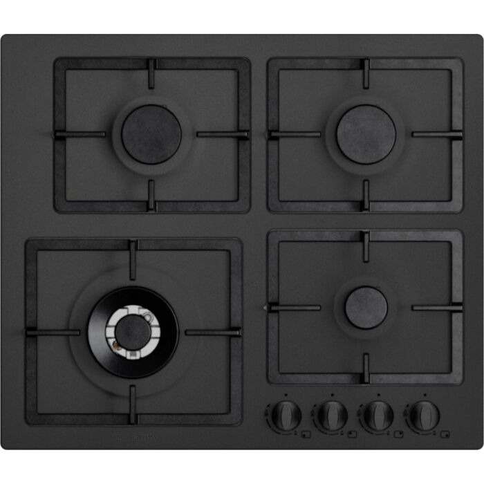 plados telma FLAT60 UG 70 Piano cottura cm. 60 x 51 - 3 fuochi + 1 tripla corona - Nero Matt