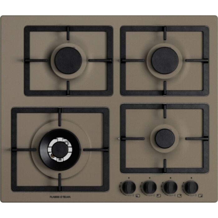 plados telma FLAT60 UG 72 Piano cottura cm. 60 x 51 - 3 fuochi + 1 tripla corona - Tartufo
