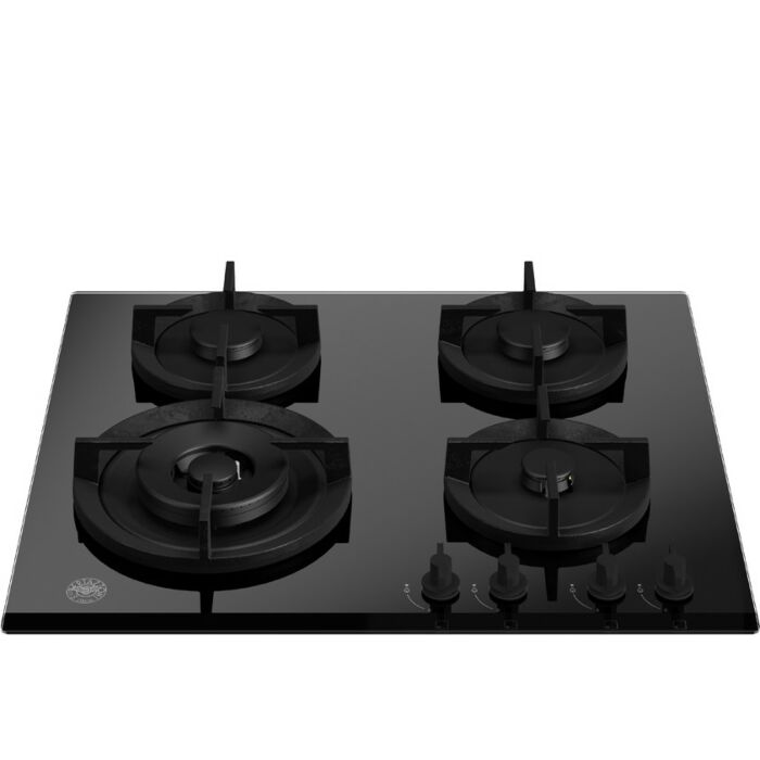 bertazzoni P604LMODGNE Modern 4 burner gas hob 60 cm - black glass